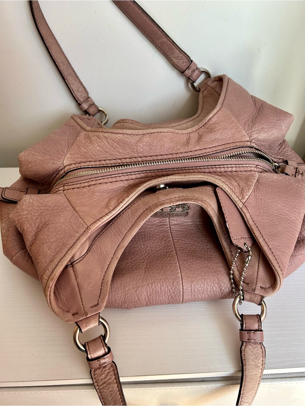 Coach Madison Maggie Y2K Hobo Bag Mauve Pink - Picture 9 of 12